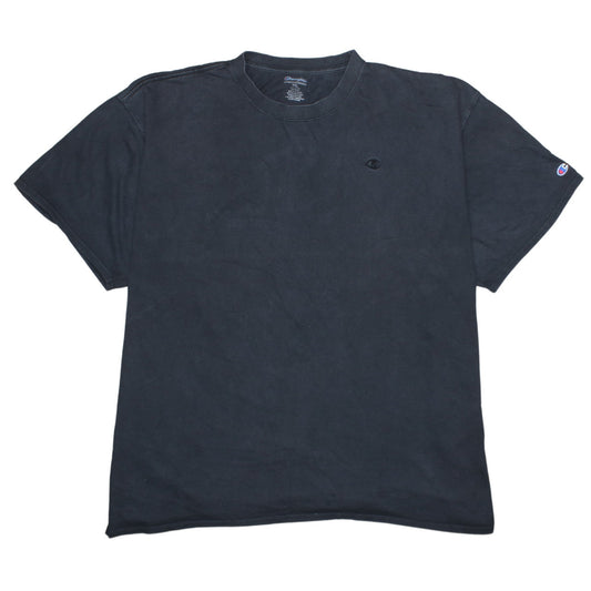 Champion Men's Black 7XL Crew Neck Cotton T-Shirt