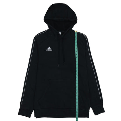 Adidas Mens Black Pullover Hoodie L Fleece Lined Sportswear