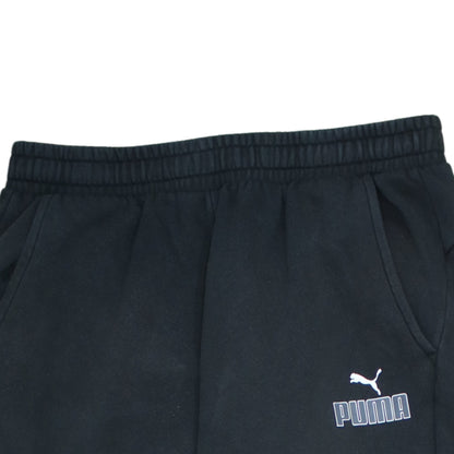 Puma Men’s Black Jogger Sweatpants L Fleece Activewear Trousers