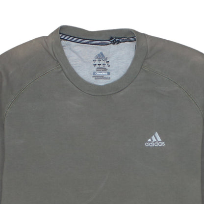 Adidas Mens Grey Small Clima365 Crew Neck Pullover Sweatshirt