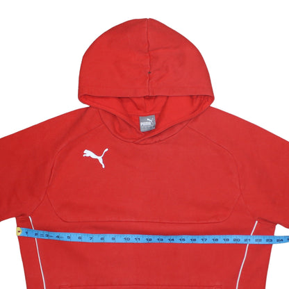 Puma Men's Red Pullover Hoodie L Sports Fleece Sweatshirt