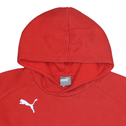 Puma Men's Red Pullover Hoodie L Sports Fleece Sweatshirt
