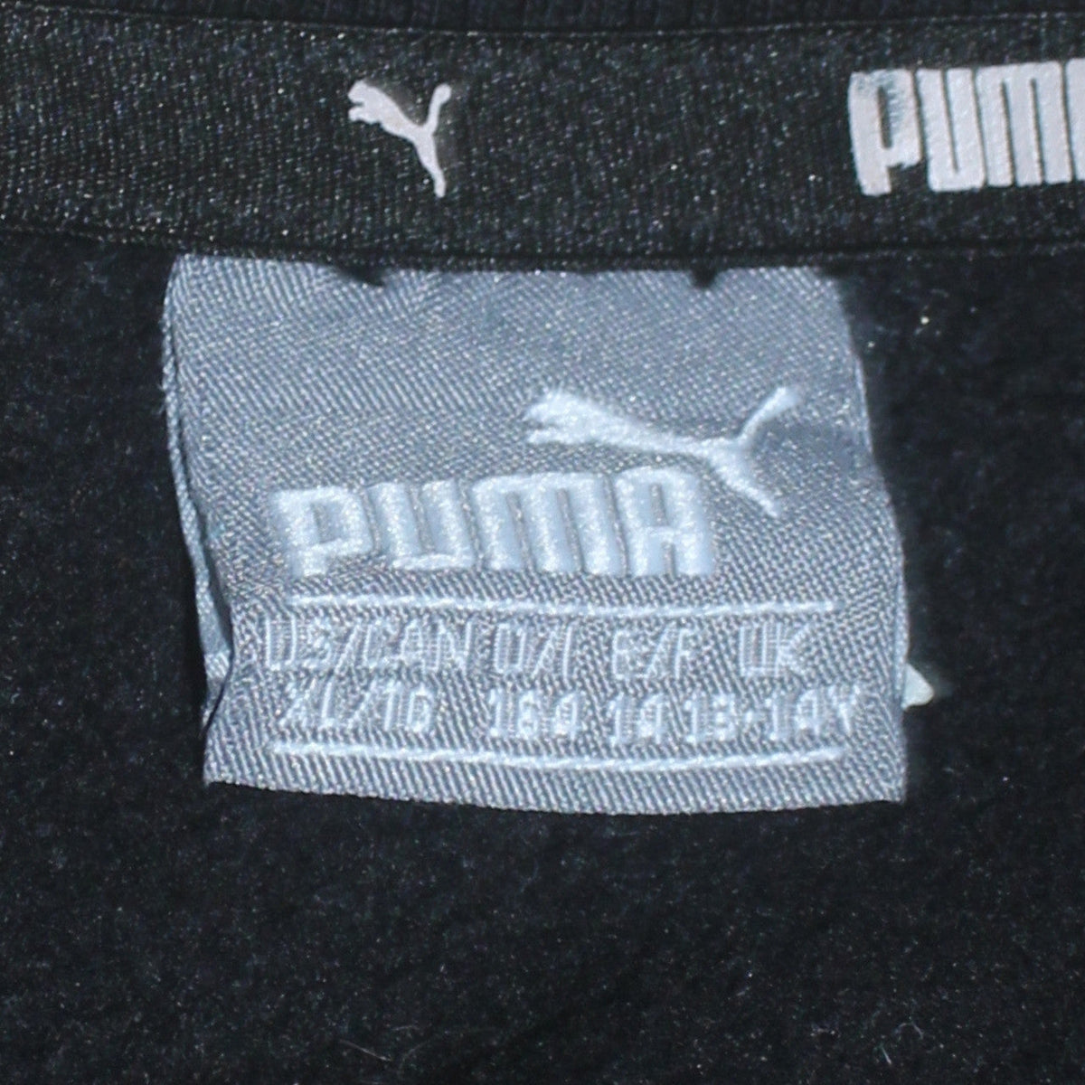 Puma Boys Black XL Crew Neck Pullover Sweatshirt with Logo Print