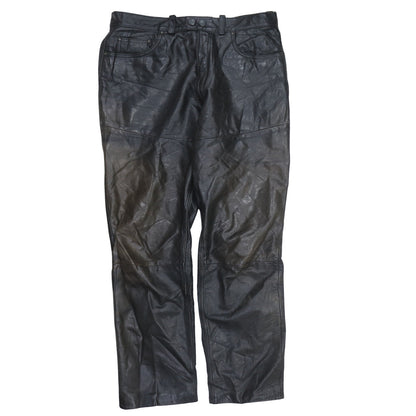 Dainese Men's Black Leather Motorcycle Trousers Size 52 Regular Fit