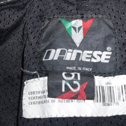 Dainese Men's Black Leather Motorcycle Trousers Size 52 Regular Fit