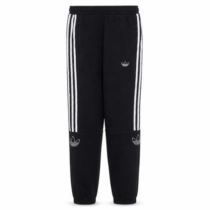 Front view of adidas Men's Black Jogger Trousers S Regular Fit Fleece Track Pants