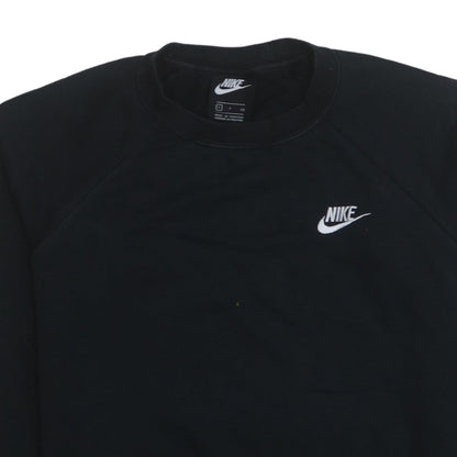 Nike Men's Black Small Pullover Crew Neck Fleece Sweatshirt