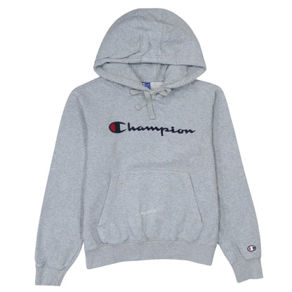 Champion Womens Grey XS Pullover Hoodie 100% Cotton Logo Casual
