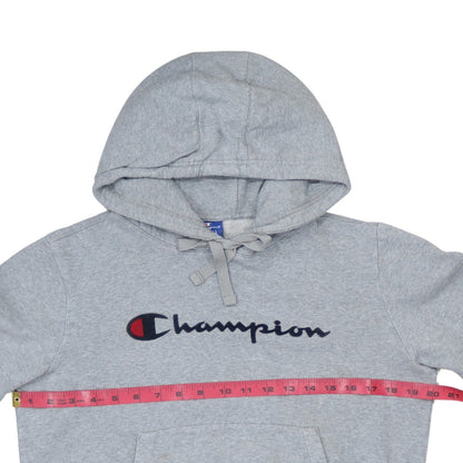 Champion Womens Grey XS Pullover Hoodie 100% Cotton Logo Casual