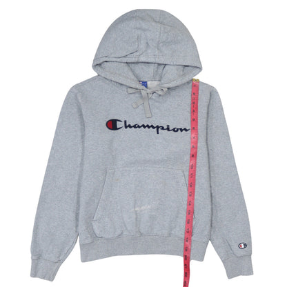 Champion Womens Grey XS Pullover Hoodie 100% Cotton Logo Casual