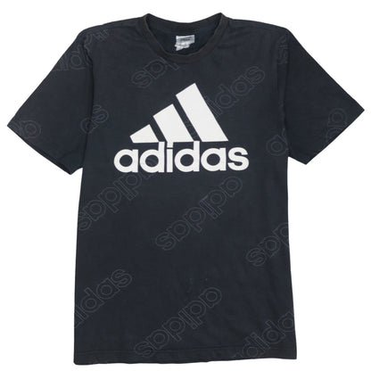 Adidas Men's Black Small Crew Neck Short Sleeve Logo T-Shirt