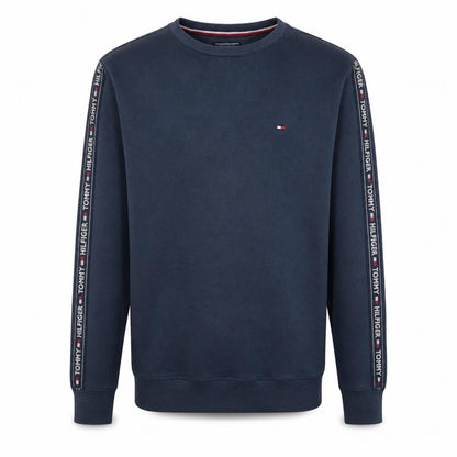 Tommy Hilfiger Men's Blue Logo Tape Crew Neck Sweatshirt Size S