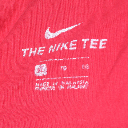 Nike Men's Red XL Crew Neck Short Sleeve Cotton Sports T-Shirt