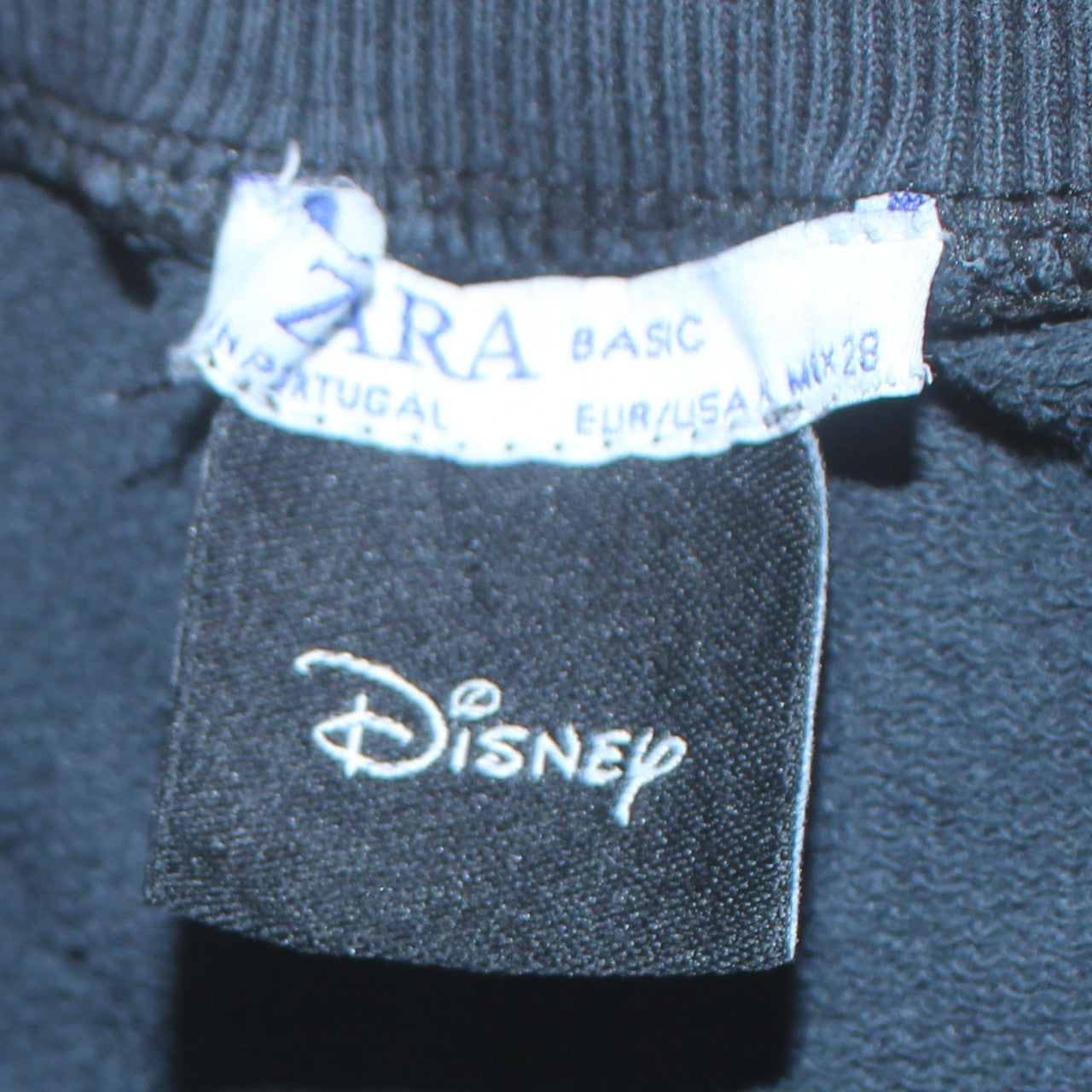 Zara Disney Bambi Black Cotton Sweatshirt Women M Crew Neck Pullover