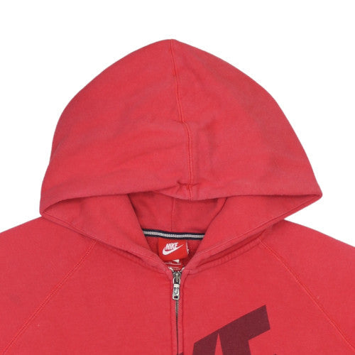 Nike Men's Red Full Zip Hoodie XL Graphic Sports Fleece