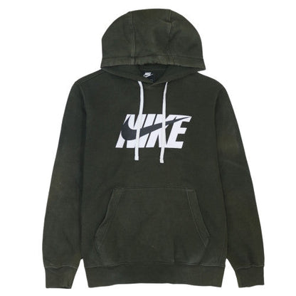 Nike Men's Green Pullover Graphic Hoodie Size M Fleece Sweater