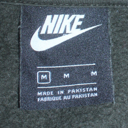 Nike Men's Green Pullover Graphic Hoodie Size M Fleece Sweater