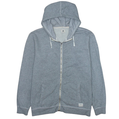 Lee Men's Grey Full Zip Hoodie 2XL Regular Fit Cotton Blend