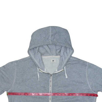 Lee Men's Grey Full Zip Hoodie 2XL Regular Fit Cotton Blend
