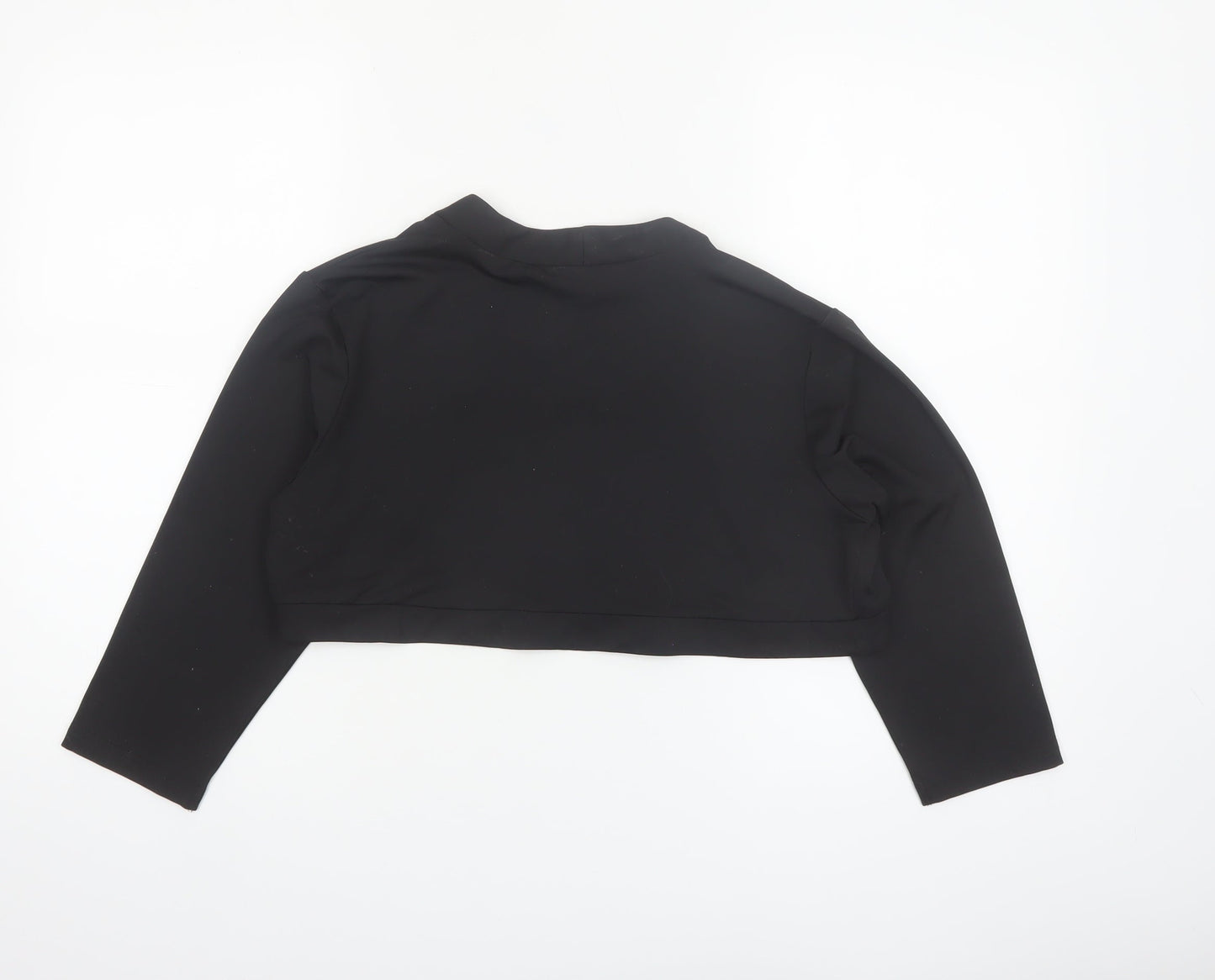 Wardrobe Women's Black Cropped Bolero Jacket Size 14 Stretch Lightweight