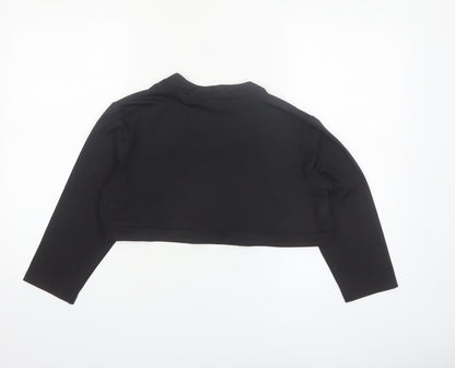 Wardrobe Women's Black Cropped Bolero Jacket Size 14 Stretch Lightweight