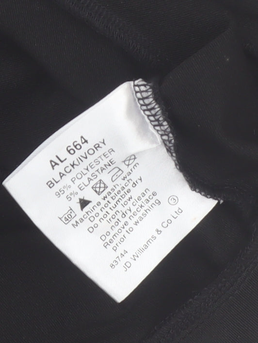 Wardrobe Women's Black Cropped Bolero Jacket Size 14 Stretch Lightweight