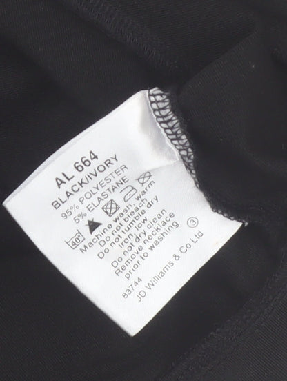 Wardrobe Women's Black Cropped Bolero Jacket Size 14 Stretch Lightweight