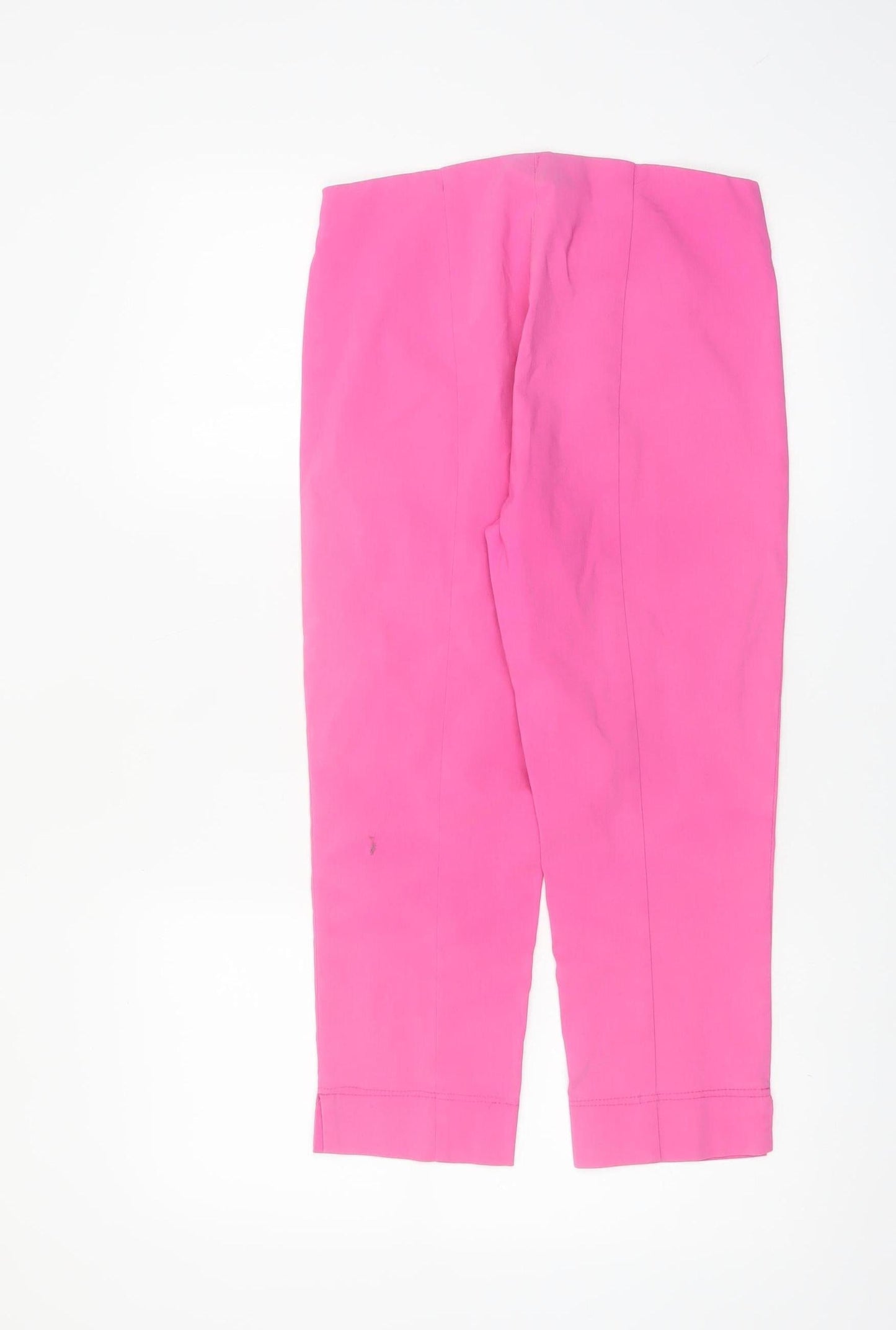 Robell Women’s Pink Cropped Trousers Size 12 Marie 07 Stretch Comfort Fit