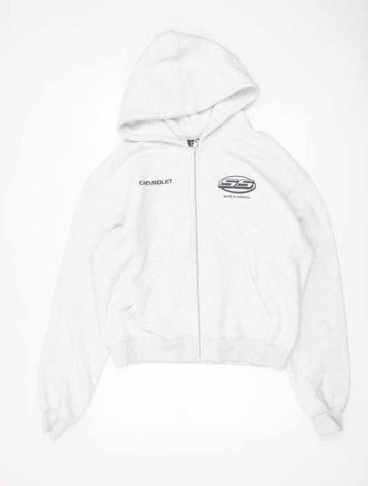 Chevrolet Men's Grey Full Zip Hoodie Medium GM Official Fleece