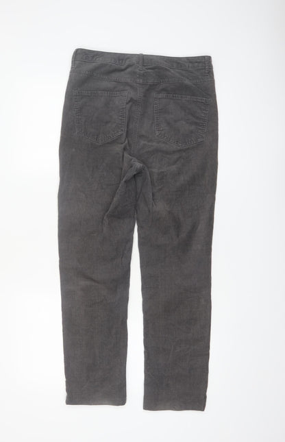 Marks and Spencer Women’s Grey Corduroy Chino Trousers Size 10 Regular