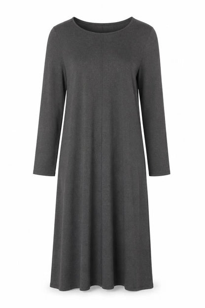 Primark Women Grey Midi Shift Dress Long Sleeve M