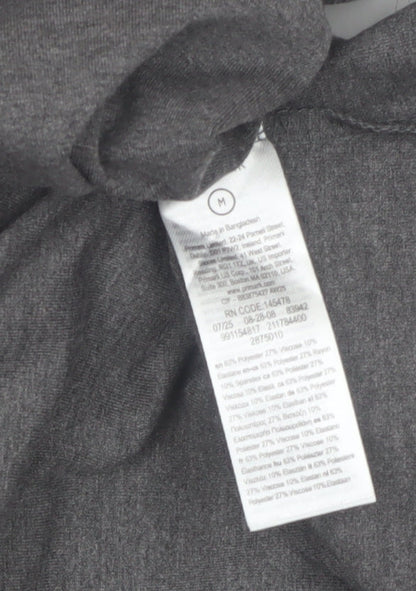 Primark Women Grey Midi Shift Dress Long Sleeve M