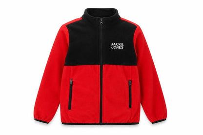 Jack & Jones Boys Red & Black Fleece Zip Jacket 12-13 Years
