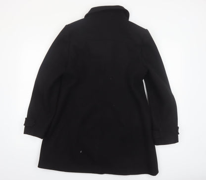 Lipsy Women’s Black Mid-Length Polyester Overcoat UK 12