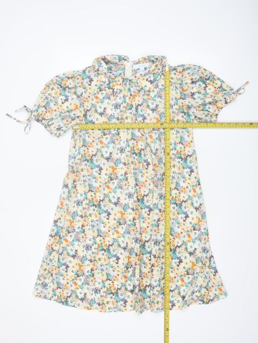 Blue Vanilla Women's Multicoloured Floral A-Line Dress UK 8