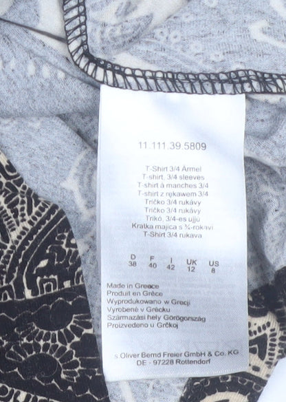 s.Oliver Selection Women’s Black Paisley Shift Dress Size 12
