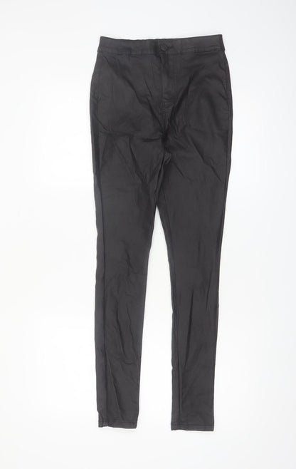 Noisy May Women's Black Coated Skinny Jeggings Size S L30
