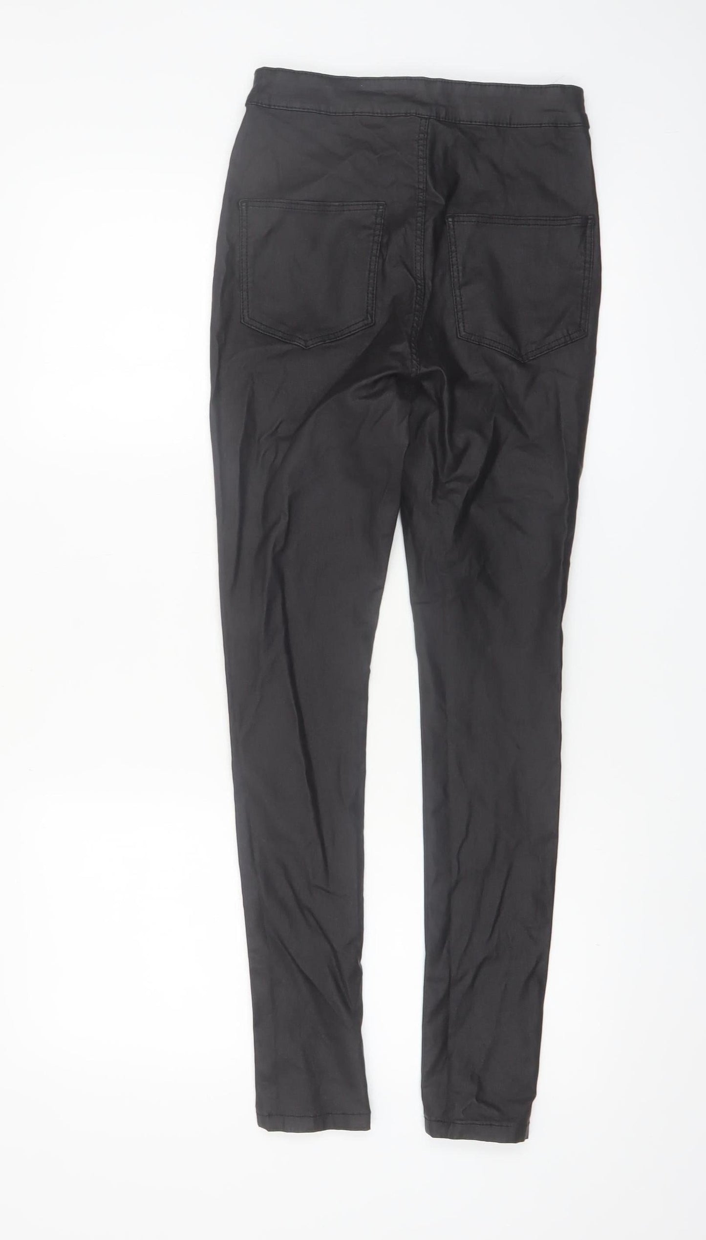Noisy May Women's Black Coated Skinny Jeggings Size S L30