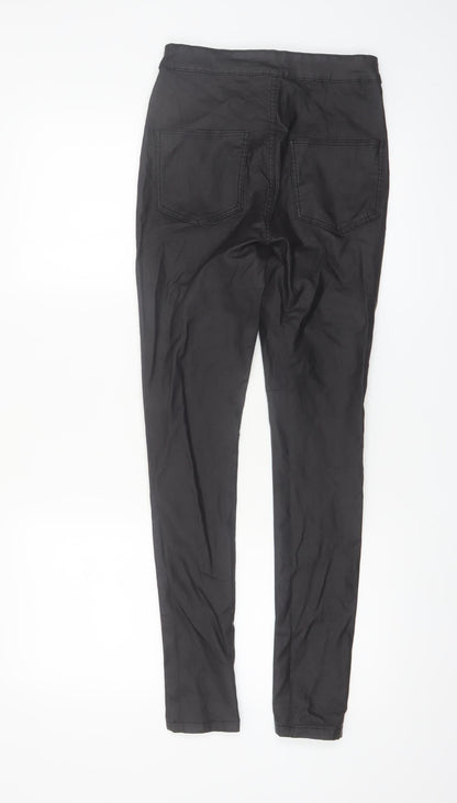 Noisy May Women's Black Coated Skinny Jeggings Size S L30