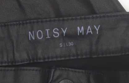 Noisy May Women's Black Coated Skinny Jeggings Size S L30