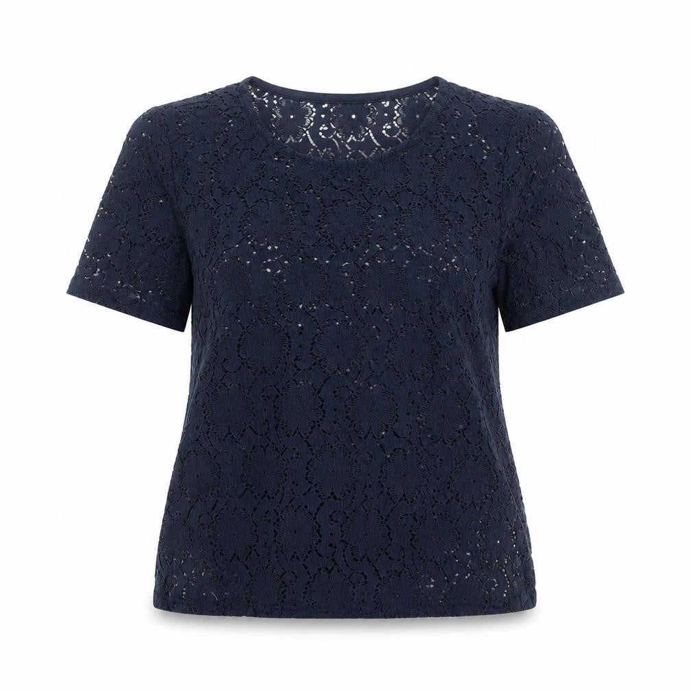 Vero Moda Women's Blue Lace Short Sleeve Blouse Size S