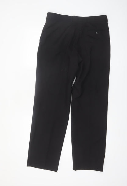 Marks and Spencer Men's Black 32x31 Regular Fit Dress Pants