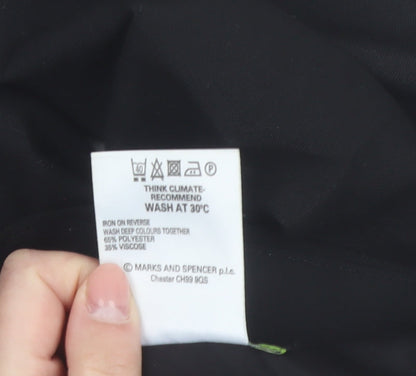 Marks and Spencer Men's Black 32x31 Regular Fit Dress Pants