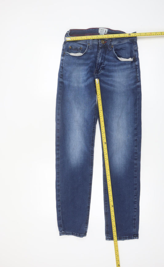 6th Sense Men's Blue Straight Fit Stretch Denim Jeans 30W 32L