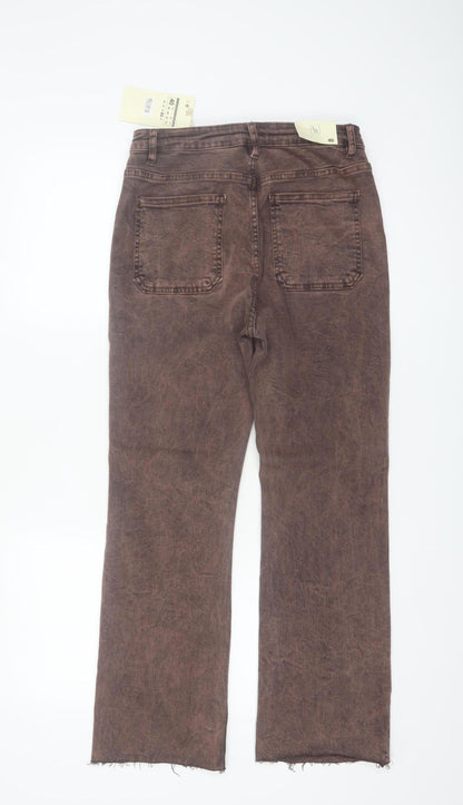 Folyrose Women's Brown Flared Denim Jeans Size 12