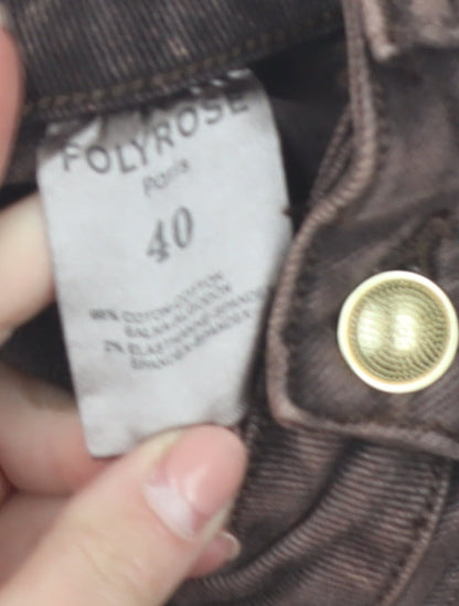 Folyrose Women's Brown Flared Denim Jeans Size 12
