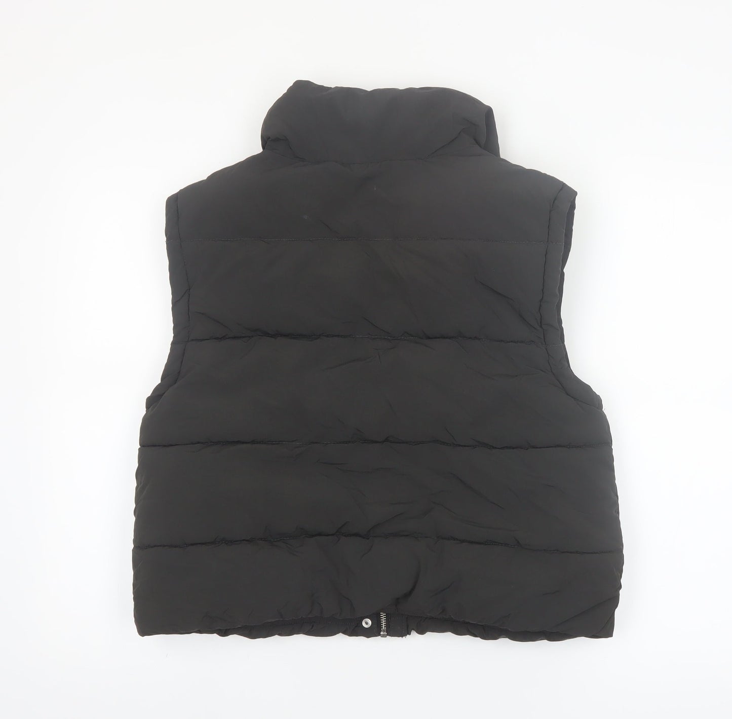 Zara Girls Black Puffer Waistcoat Size 13-14 Years Quilted Sleeveless Gilet