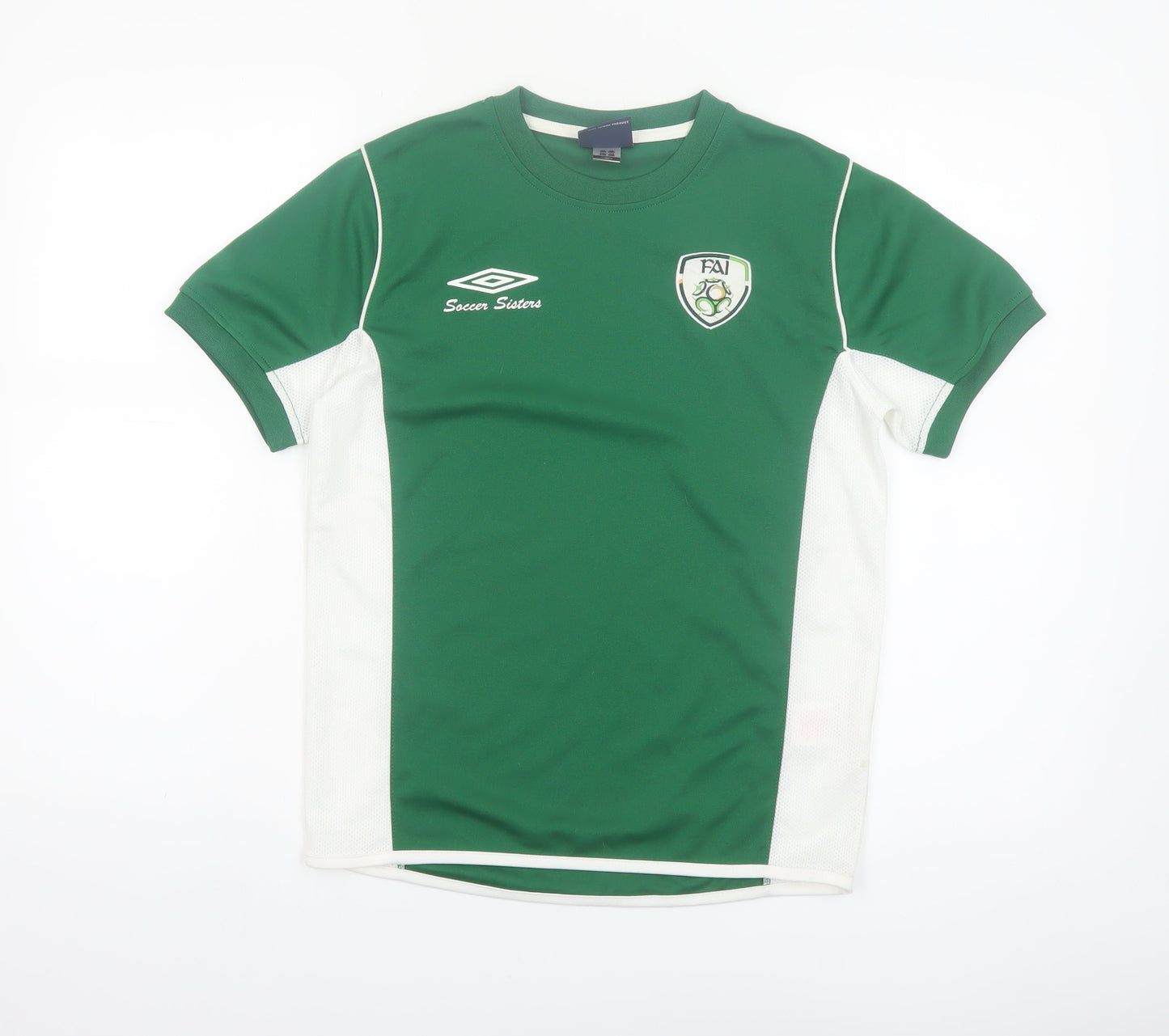 Umbro Boys Green & White Ireland Football Jersey T-Shirt 8 Years