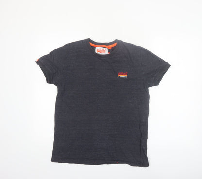Superdry Men's Navy Blue Crew Neck Short Sleeve Cotton T-Shirt M