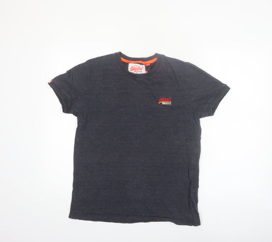 Superdry Men's Navy Blue Crew Neck Short Sleeve Cotton T-Shirt M